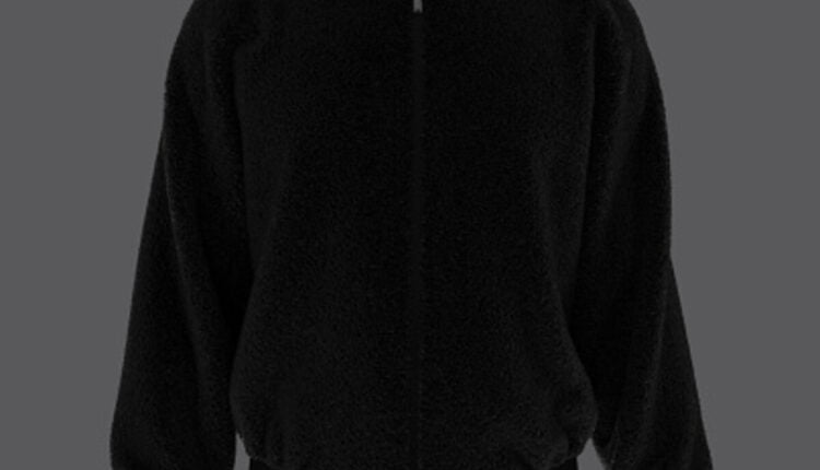 black zip up hoodie